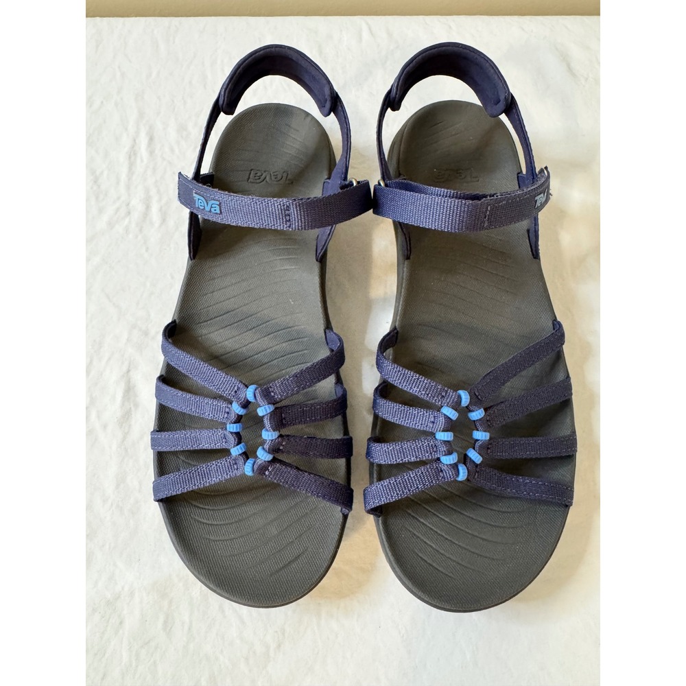Teva Voya Infinity Navy Blue Strappy Hiking Sandals Womens 7.5 1166130